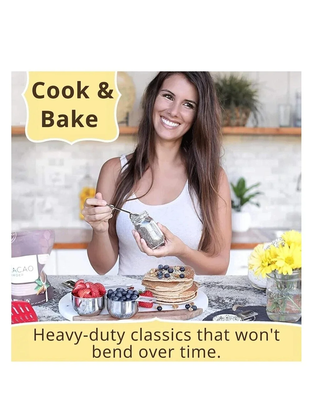 Simply Gourmet Stainless Steel Measuring Cup And Spoon Set